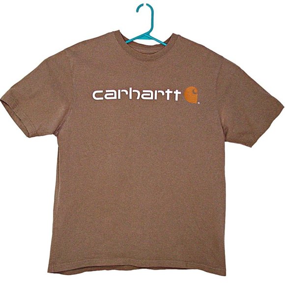 Carhartt Other - Mens Carhartt Original Fit Large Logo Short Sleeve T-Shirt Tan Camel Color Sz L